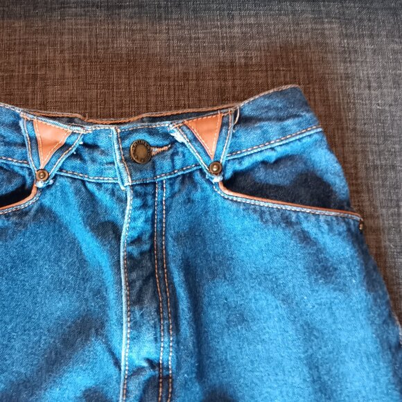 Vintage Pentimento Women's Jeans Denim Leather Accents XXS 70s - Picture 7 of 11